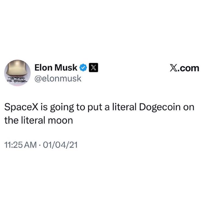 Elon Musk: SpaceX is going to put a literal Dogecoin on the literal moon